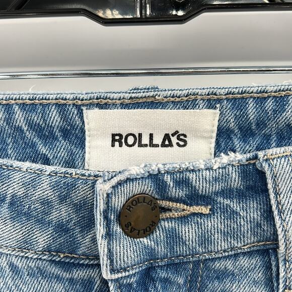 Rolla's Women's Original High Rise Straight Jeans Raw Hem - Light Wash - 26 - Picture 4 of 8